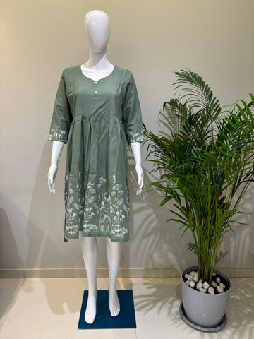 PURE COTTON SHORT FROCK STYLE MIDDEY DRESS