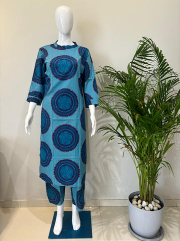 PURE COTTON BANDHANI KURTA PANT SET