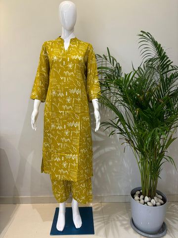 PURE COTTON KURTA PANT SET