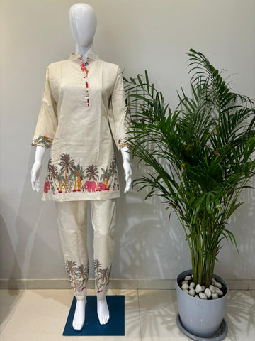 PURE COTTON KHADI FLEX COORD SET