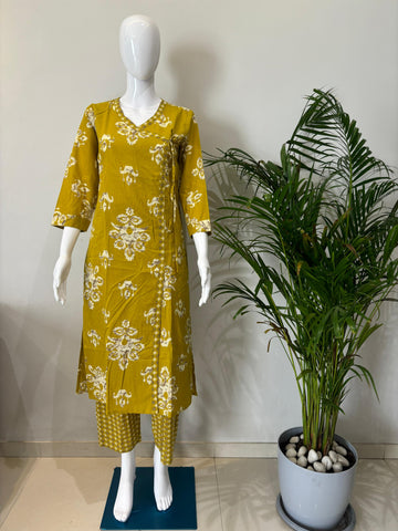 PURE COTTON ANGRAKHA KURTA PANT SET