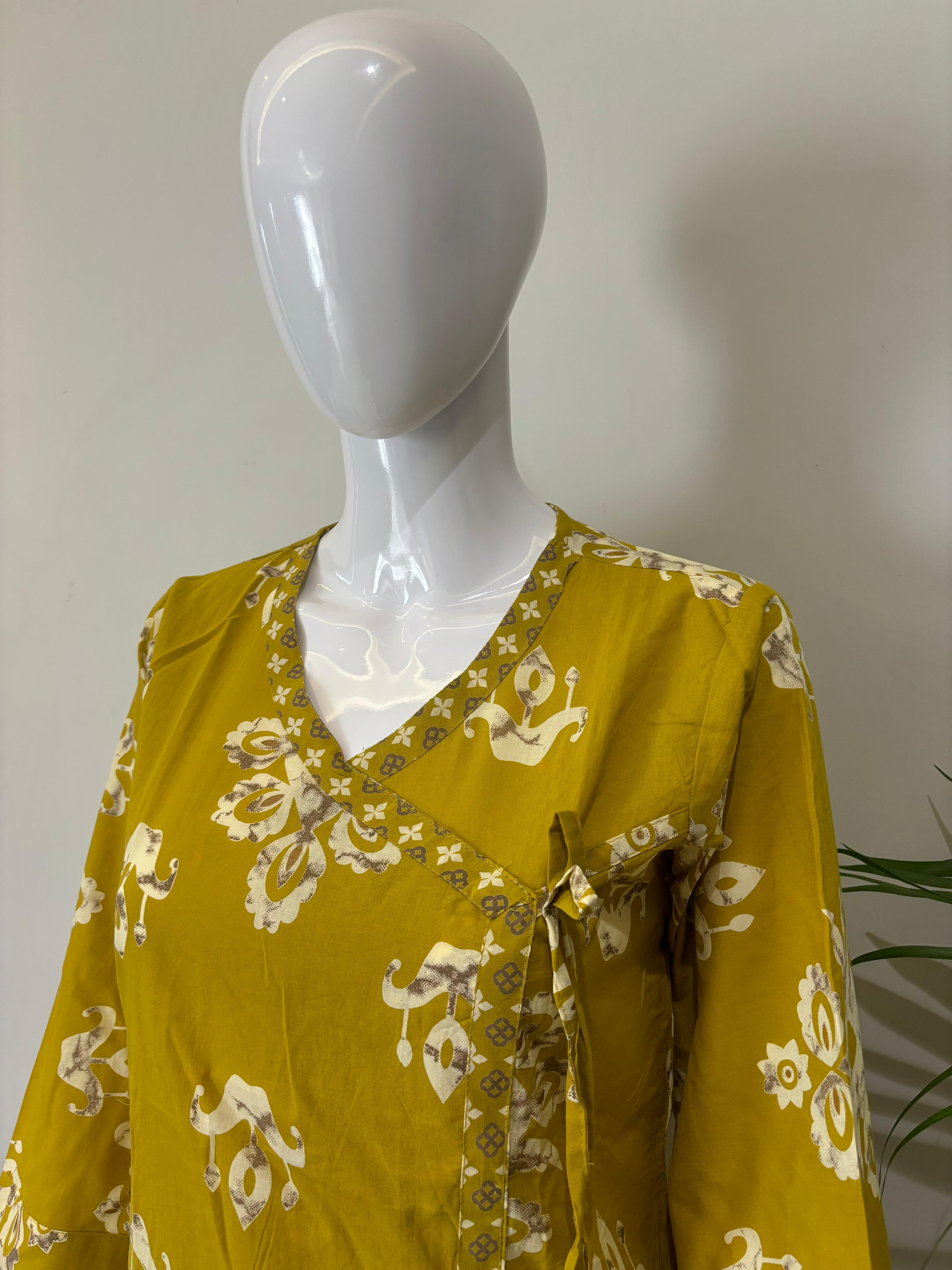 PURE COTTON ANGRAKHA KURTA PANT SET