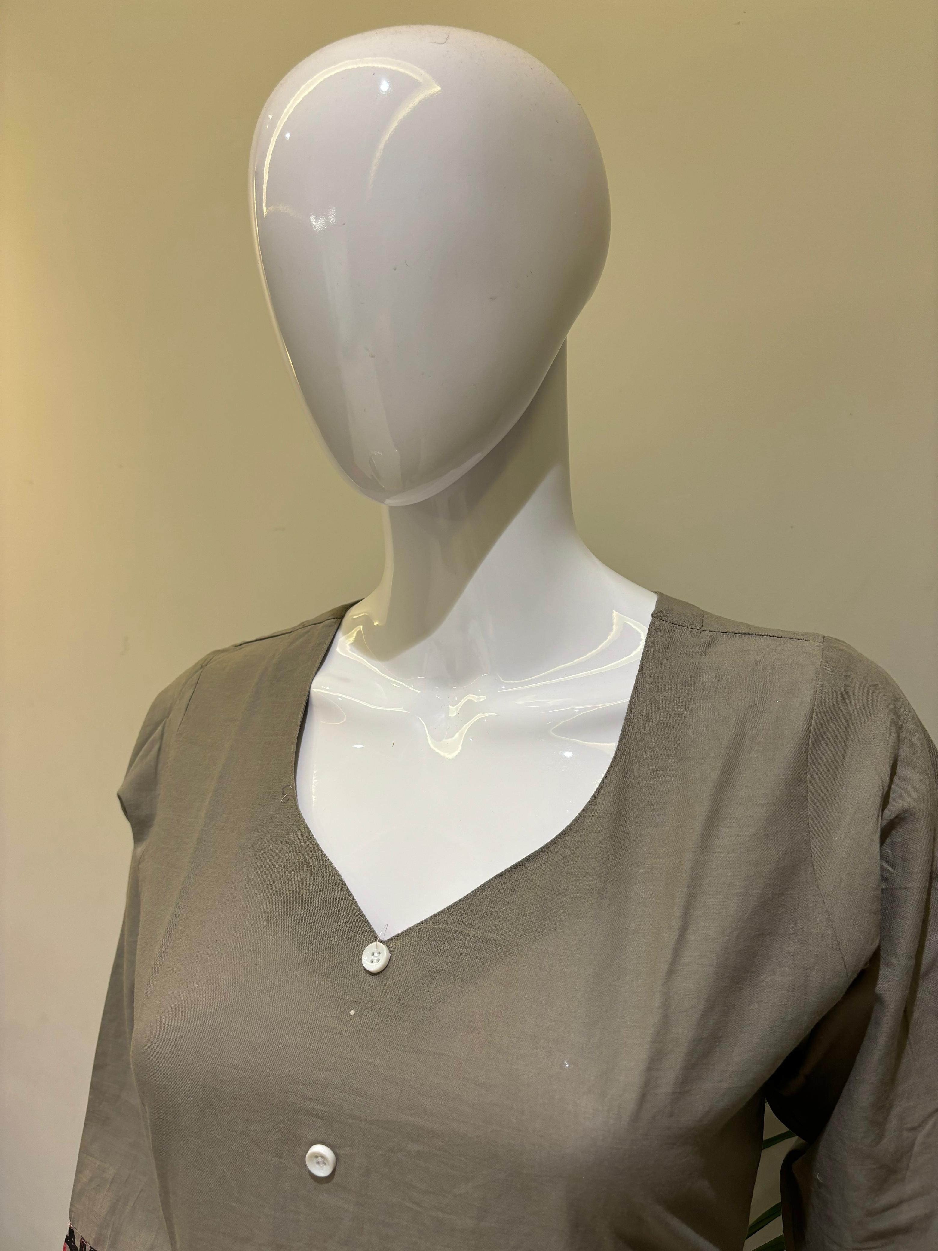 PURE COTTON KNEE LENGTH MIDDEY DRESS