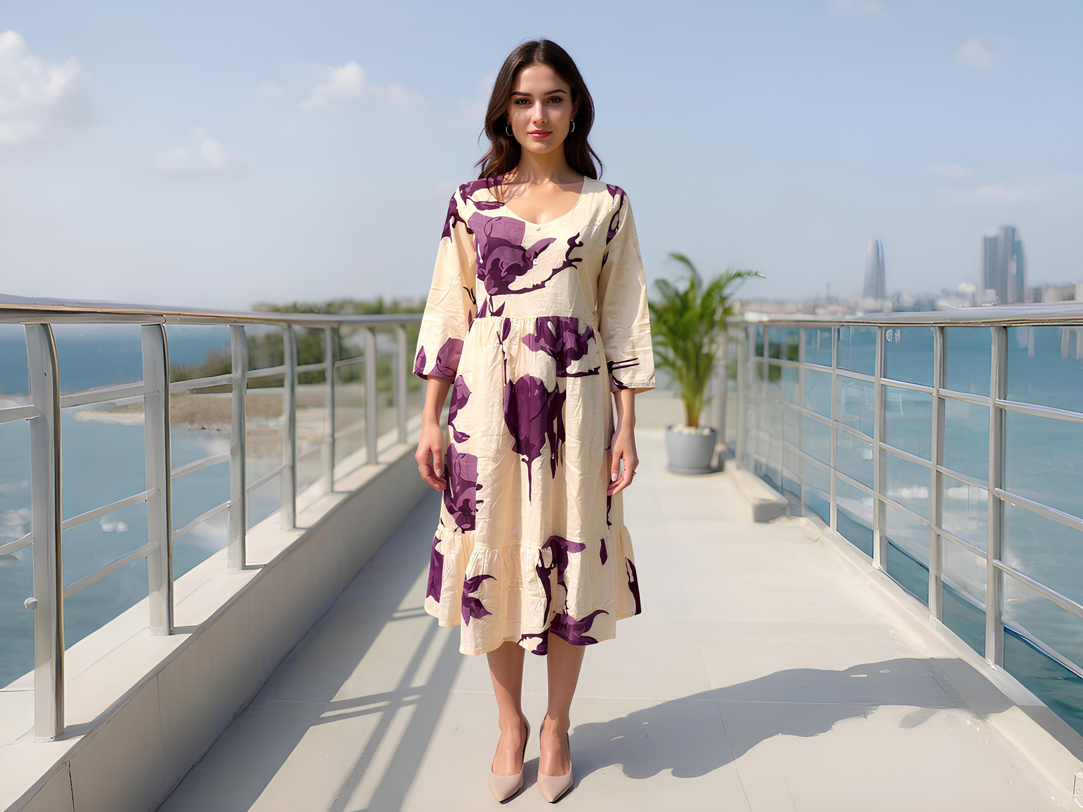 PURE COTTON FROCK PATTERN MIDDEY DRESS