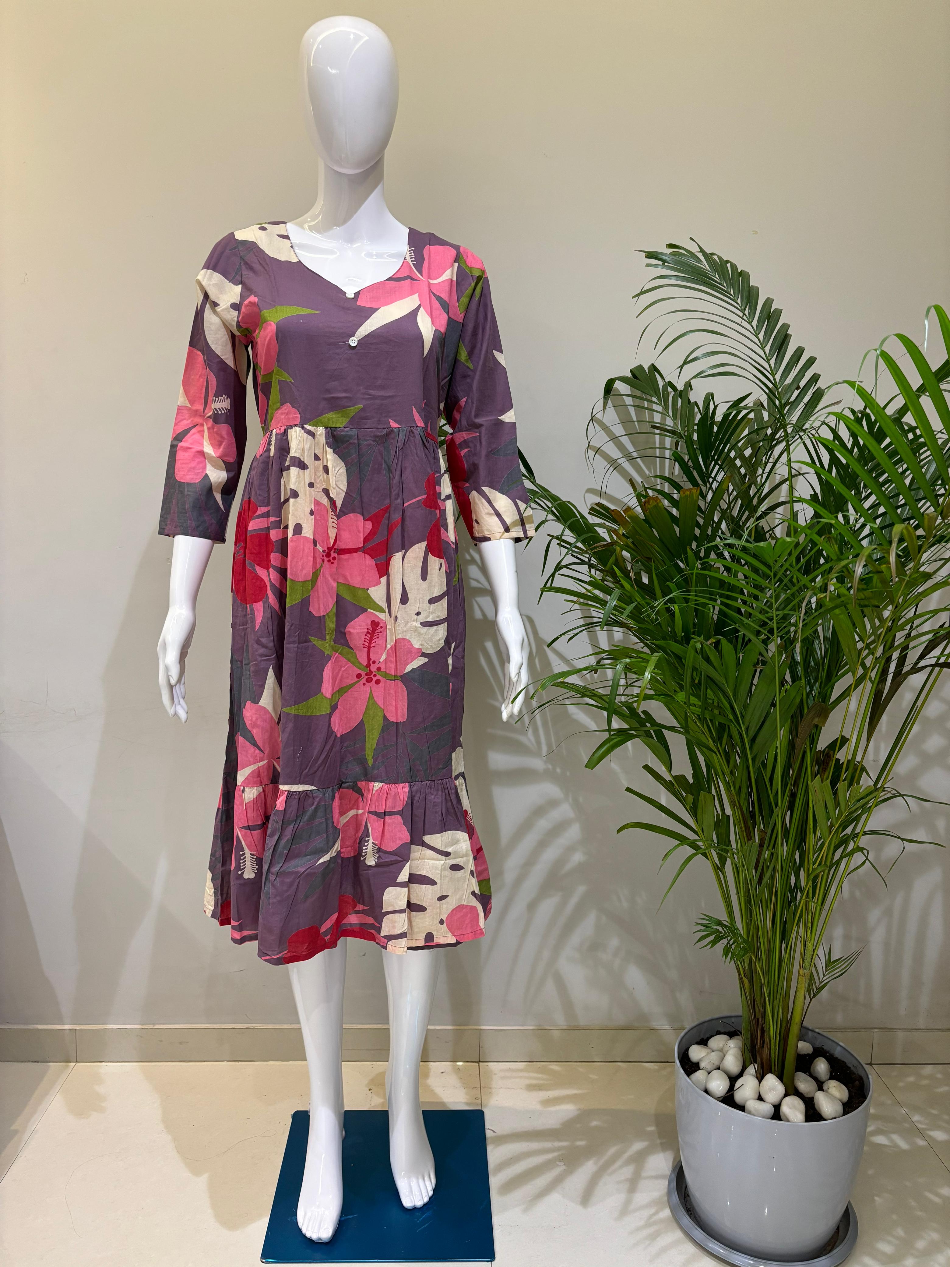 PURE COTTON FROCK PATTERN MIDDEY DRESSES