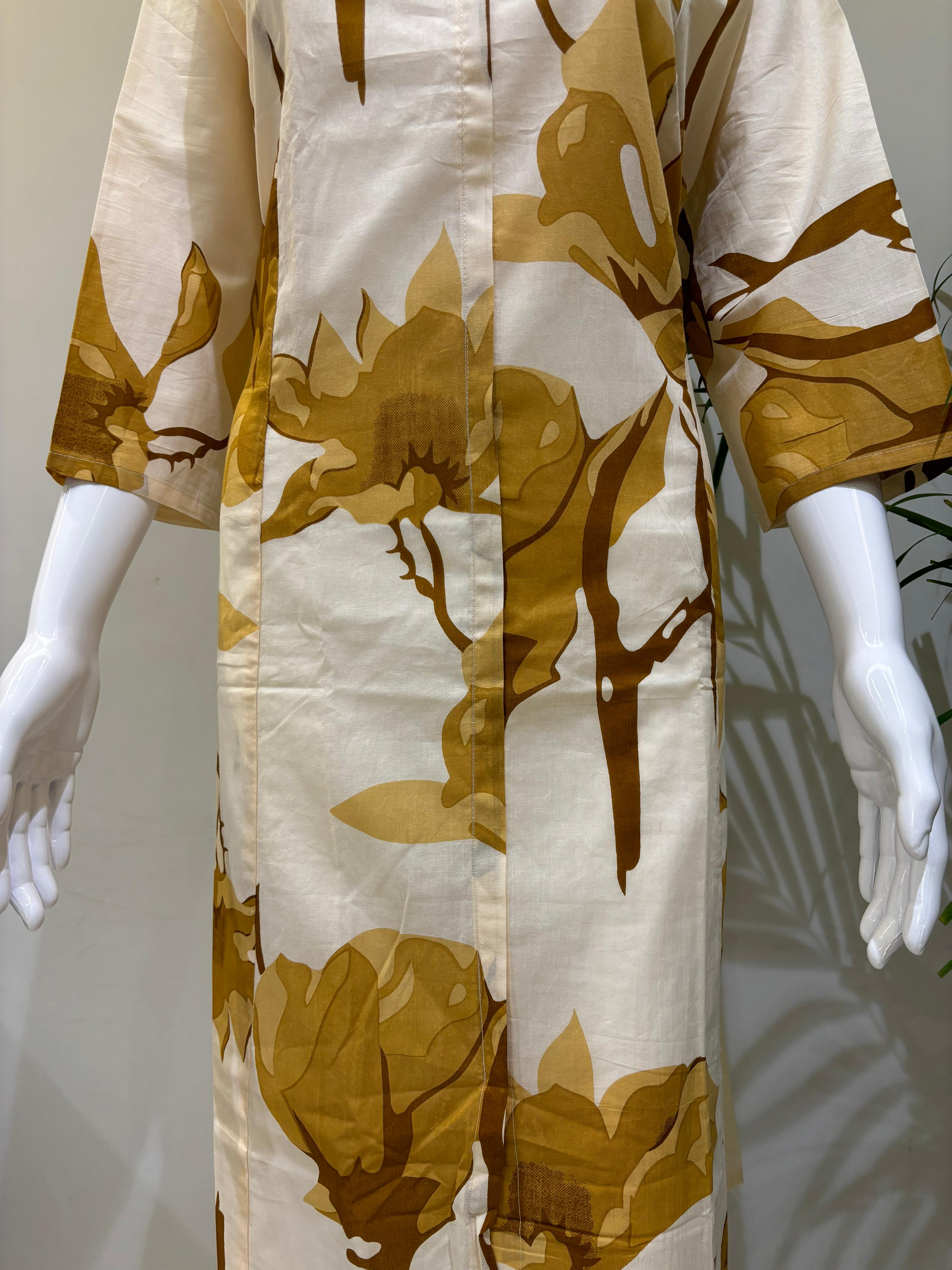 PURE COTTON ONE PEICE A-LINE KURTI WITH BELT