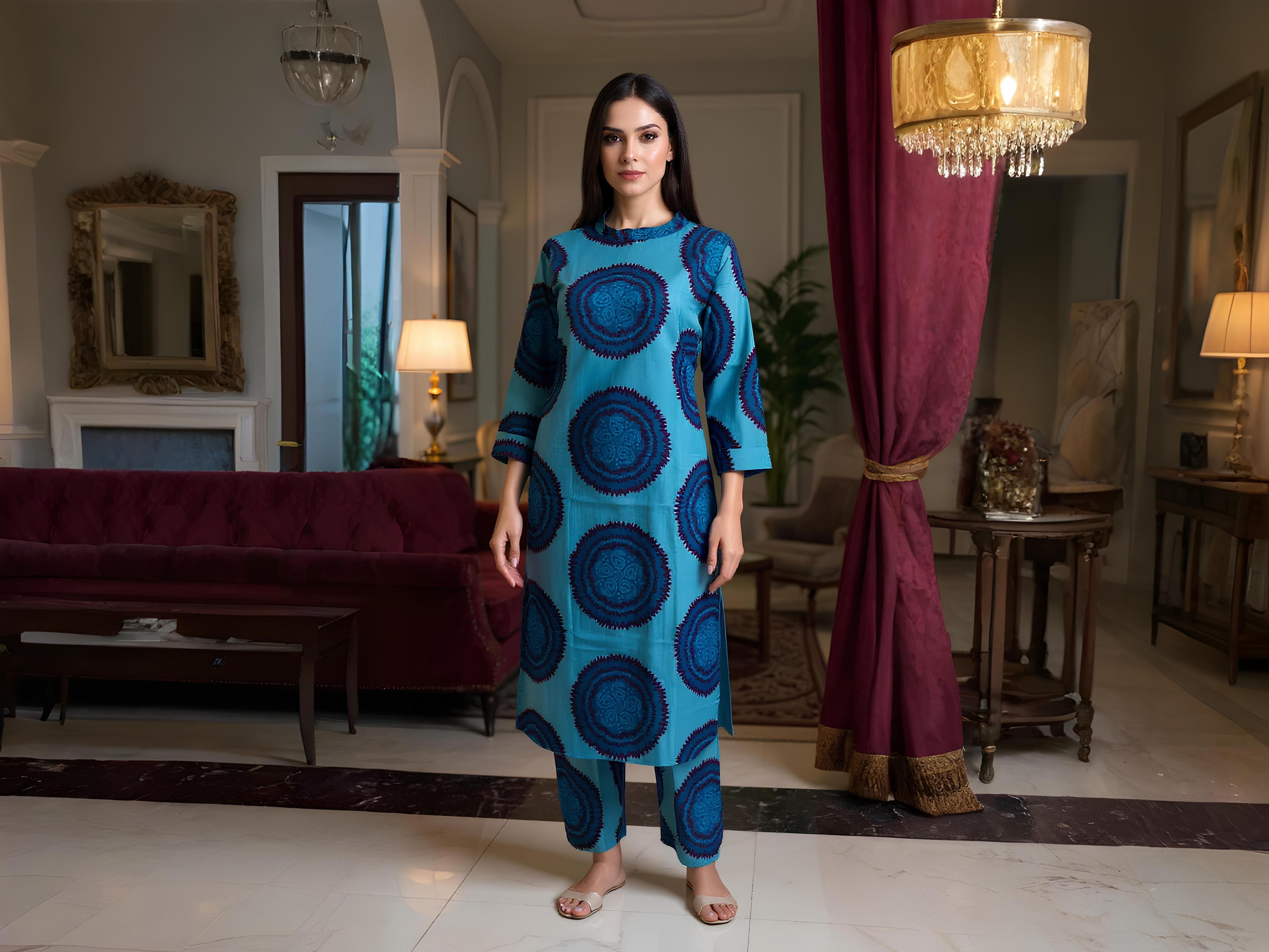 PURE COTTON BANDHANI KURTA PANT SET