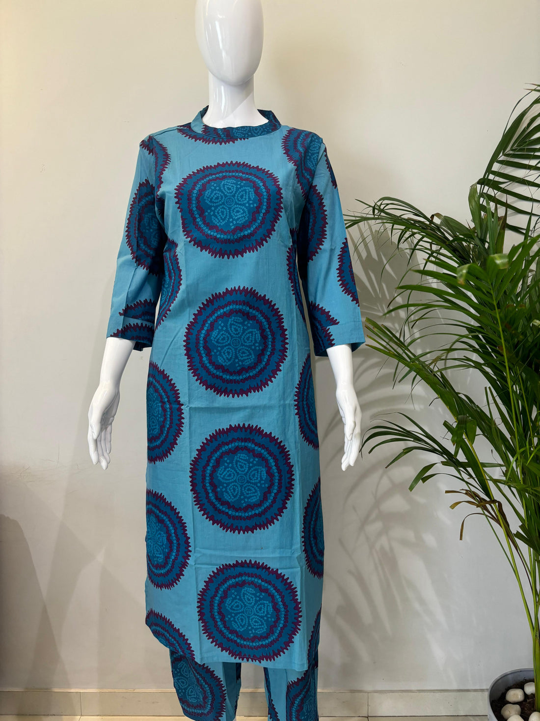 PURE COTTON BANDHANI KURTA PANT SET