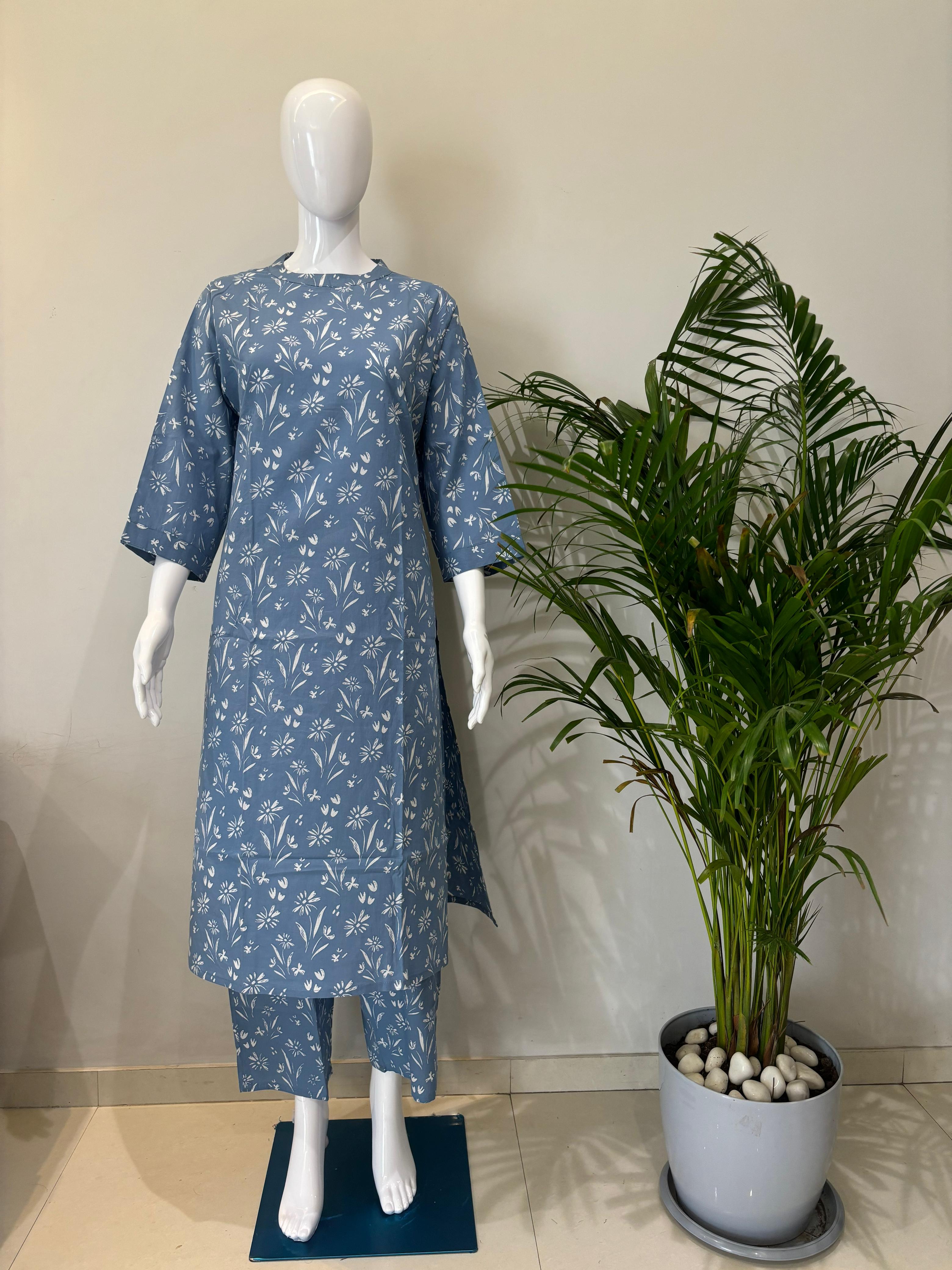 PURE COTTON KURTA PANT SET