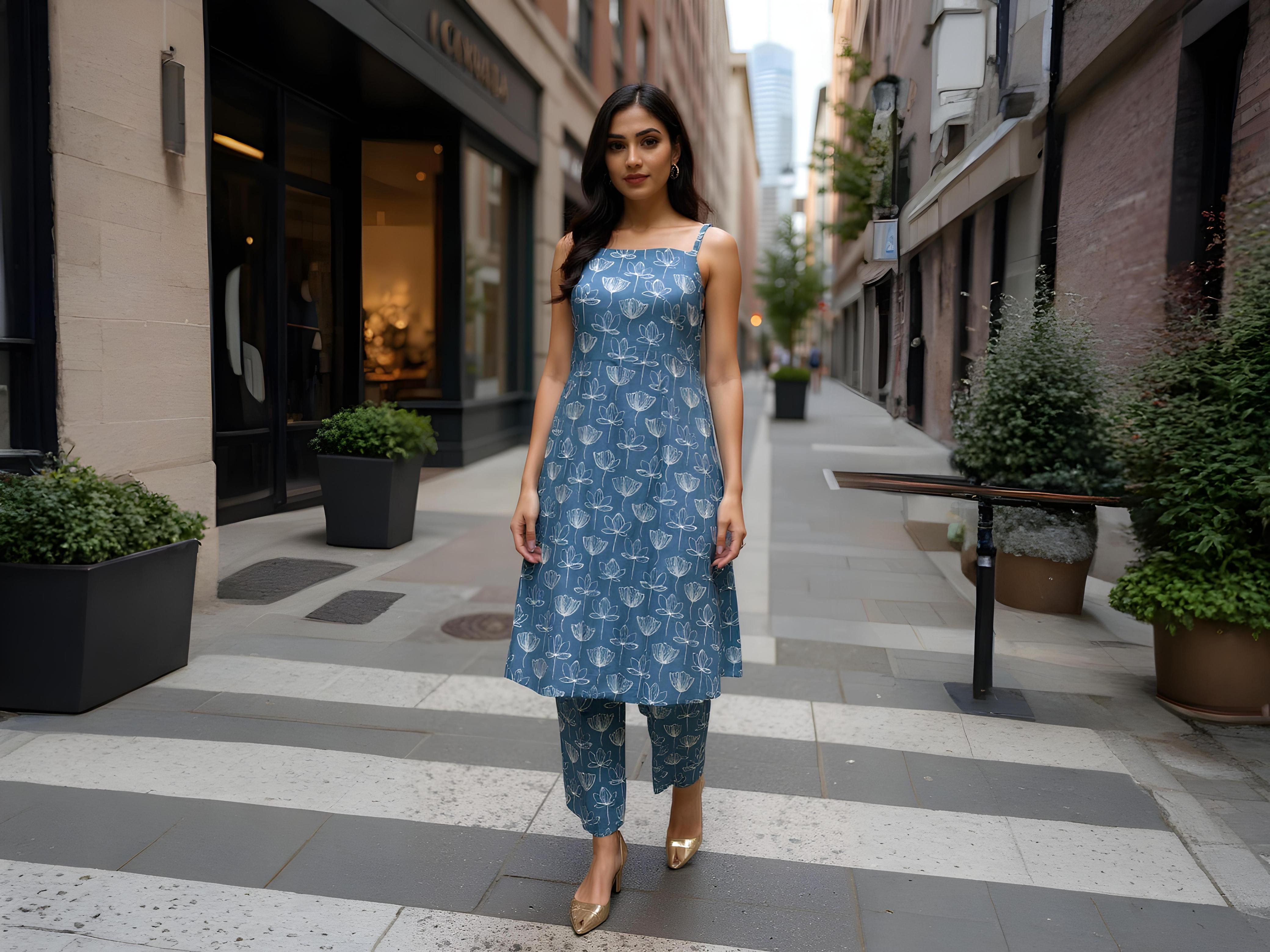 PURE COTTON SPAGHETTI DRESS
