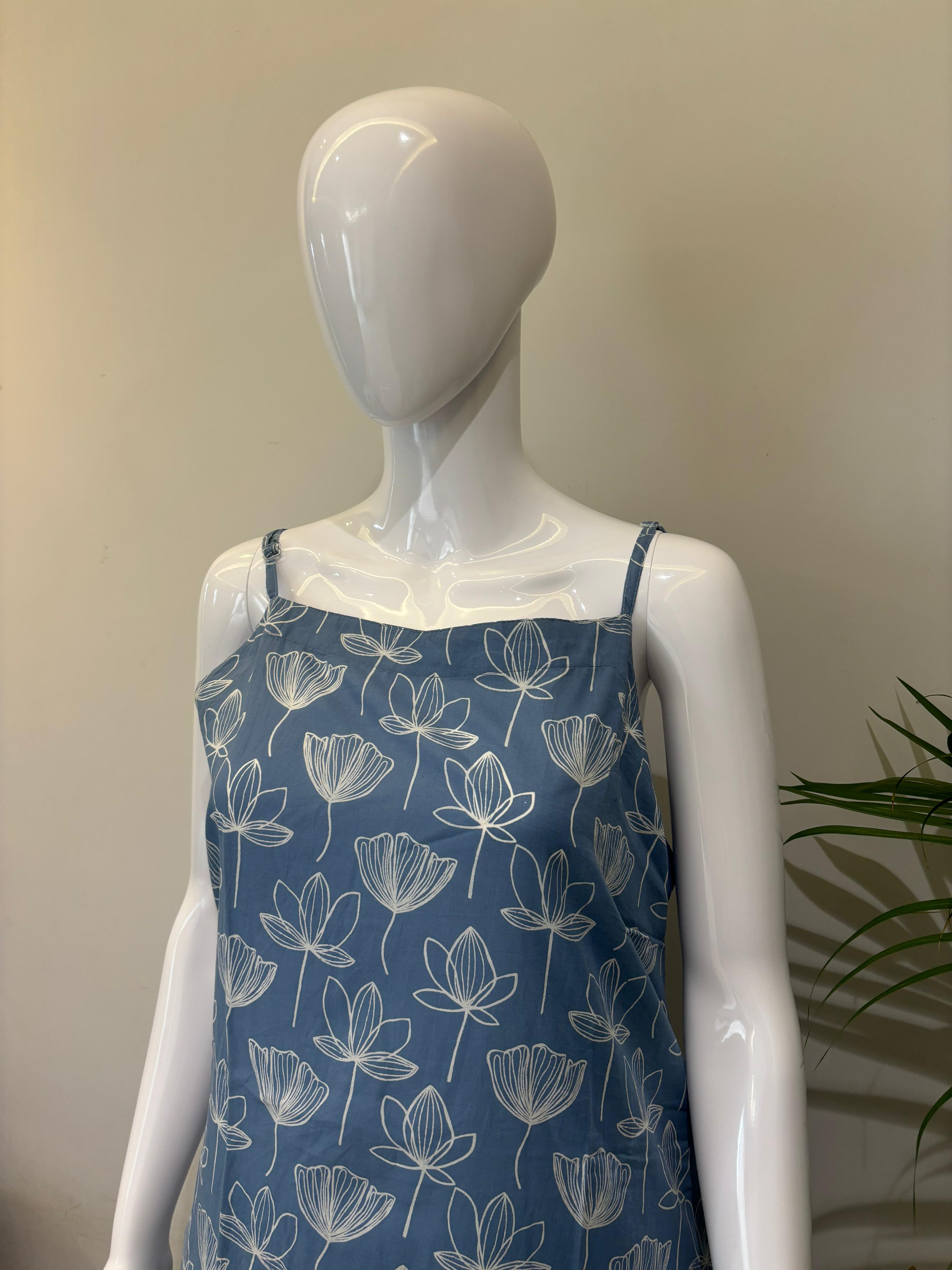 PURE COTTON SPAGHETTI DRESS