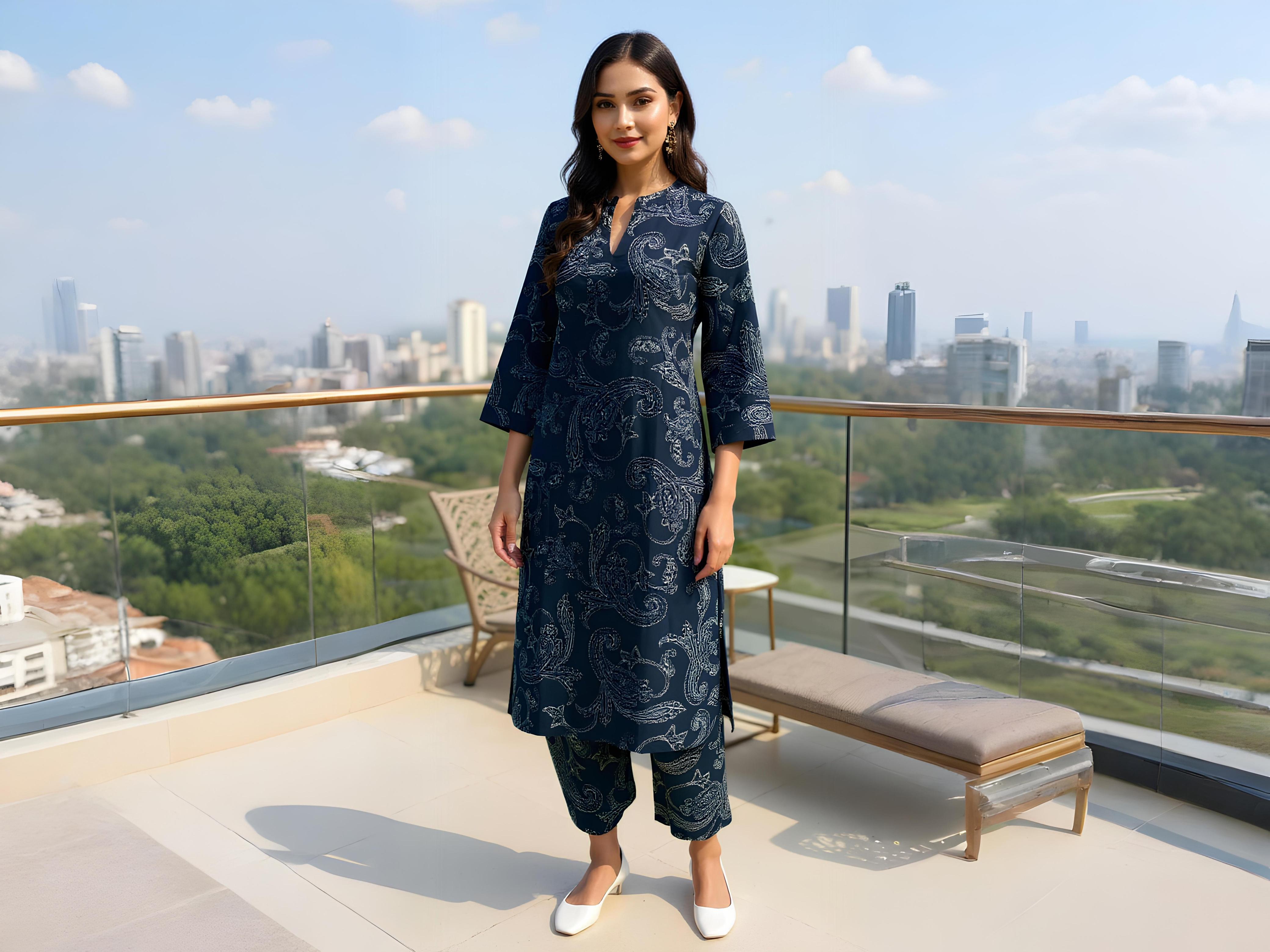 PURE COTTON KURTA PANT SET