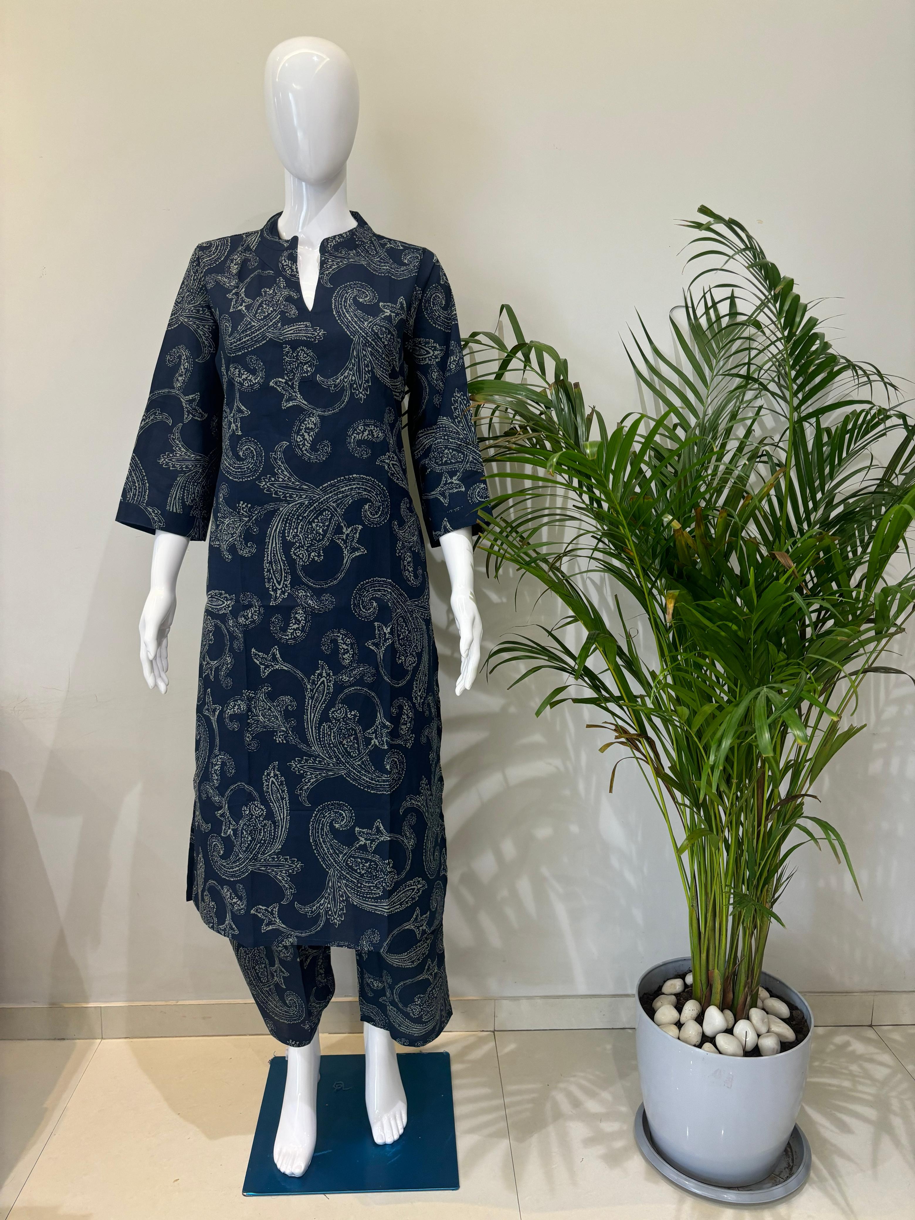 PURE COTTON KURTA PANT SET
