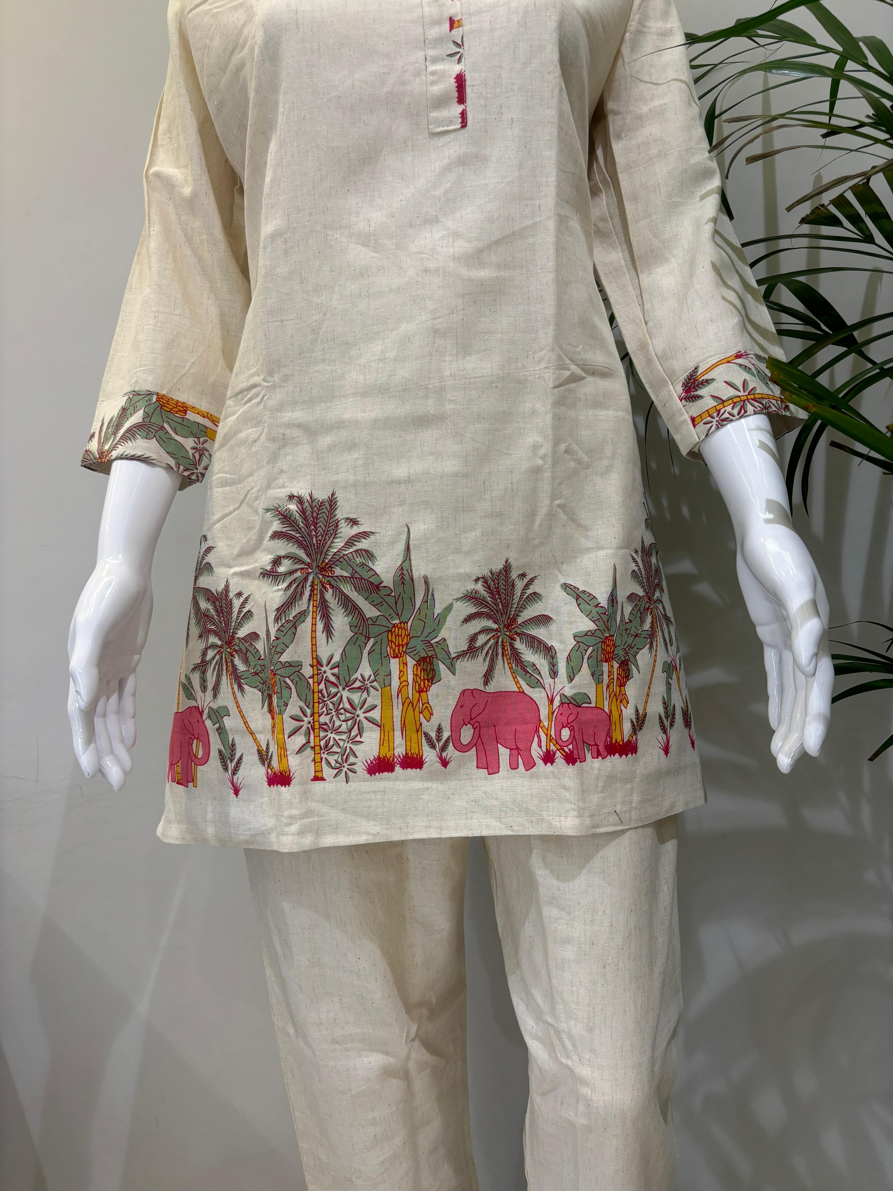 PURE COTTON KHADI FLEX COORD SET