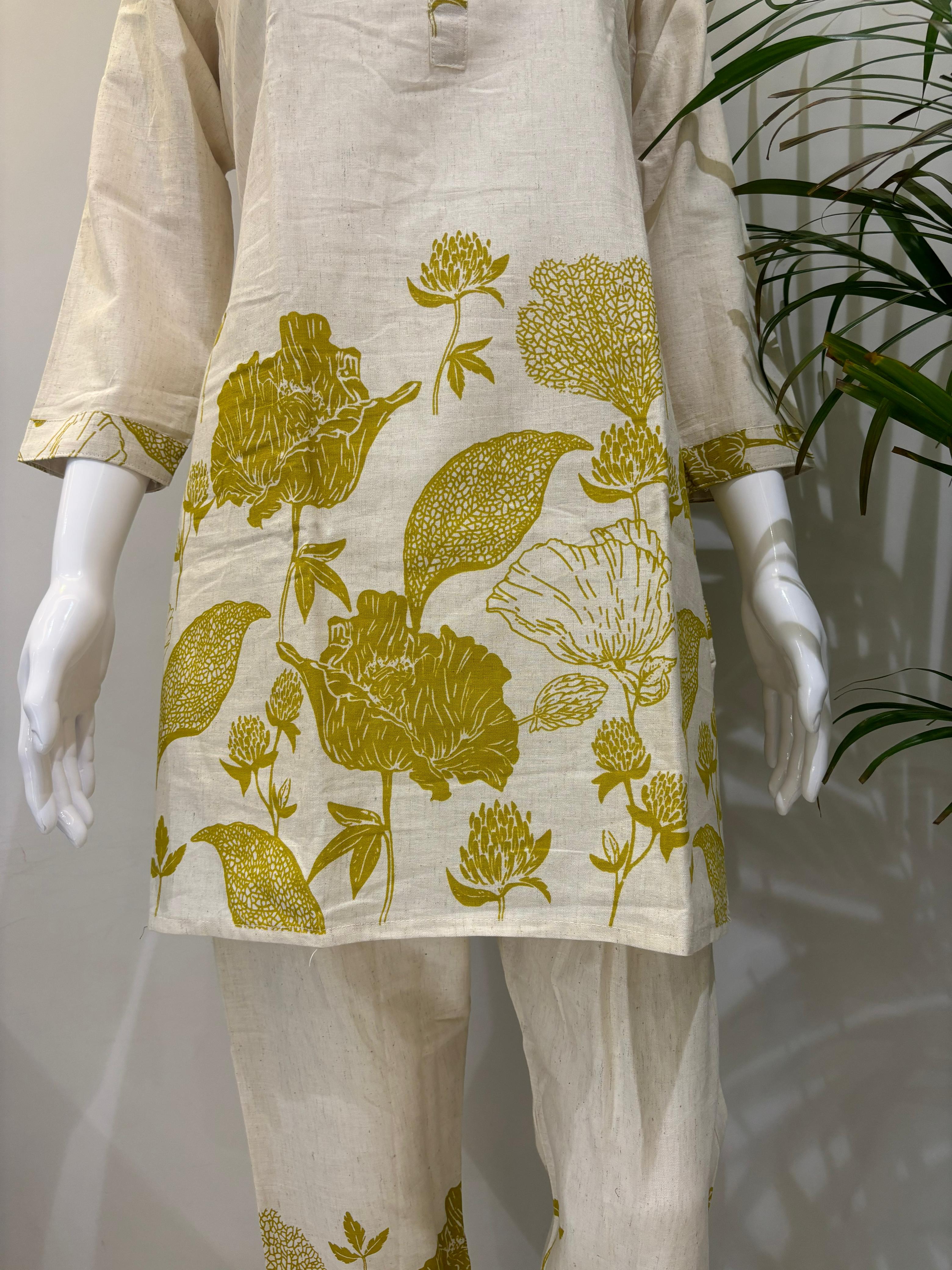 PURE COTTON KHADI FLEX COORD SET