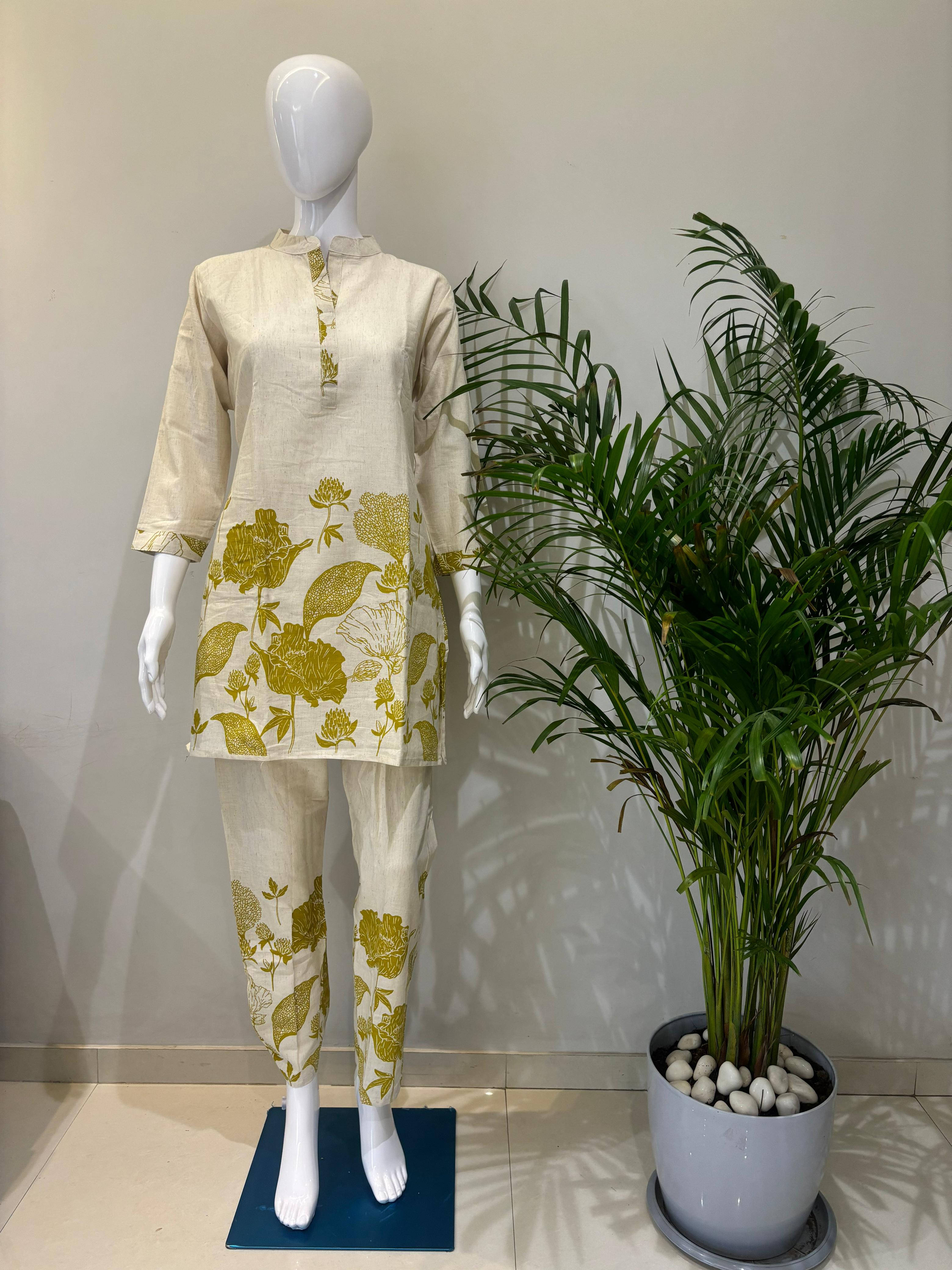 PURE COTTON KHADI FLEX COORD SET