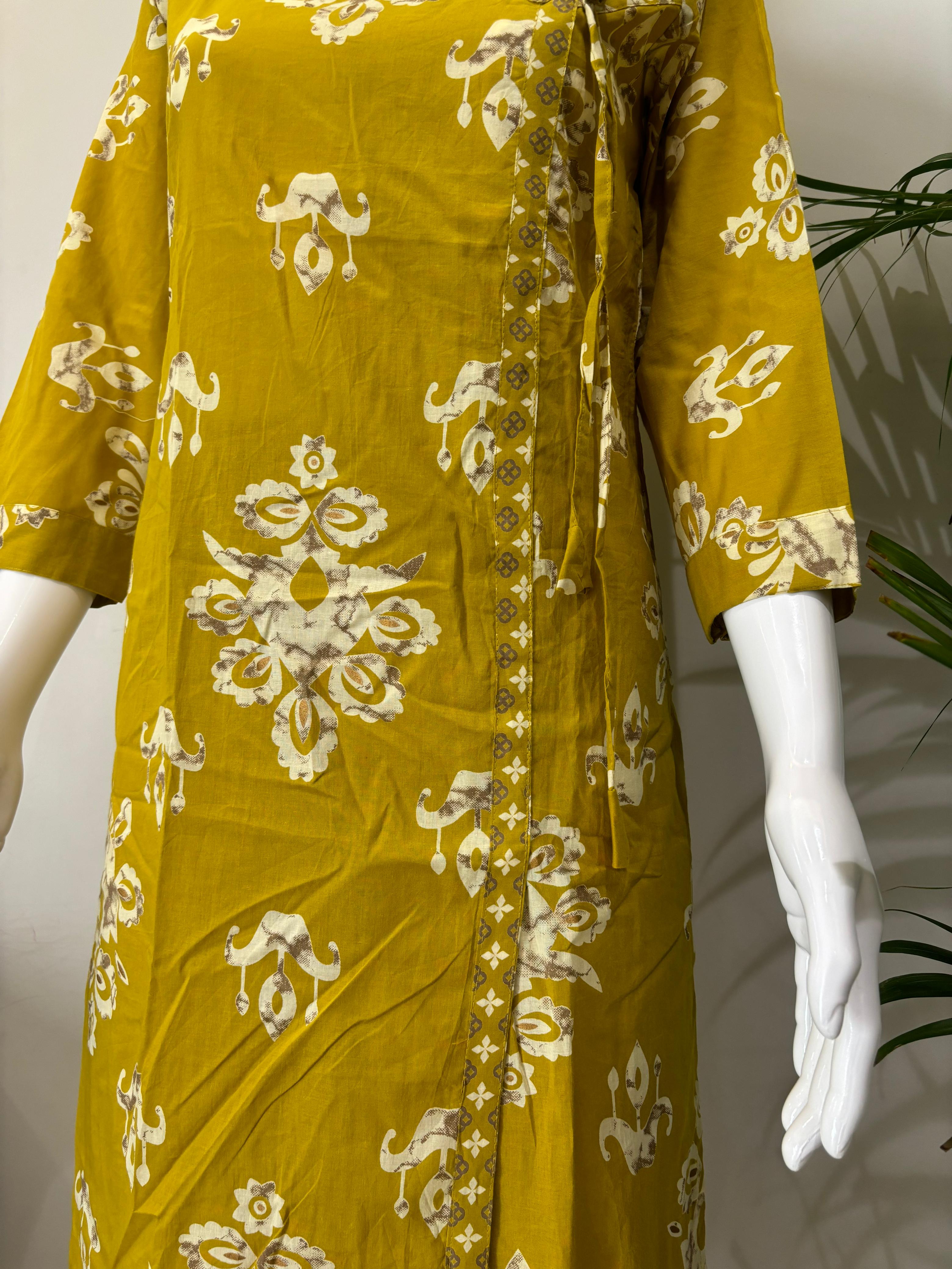 PURE COTTON ANGRAKHA KURTA PANT SET